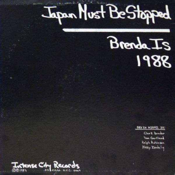 Sex In Miami -Japan Must Be Stopped / Brenda Is / 1988