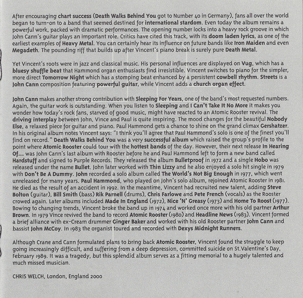 Atomic Rooster -Death Walks Behind You