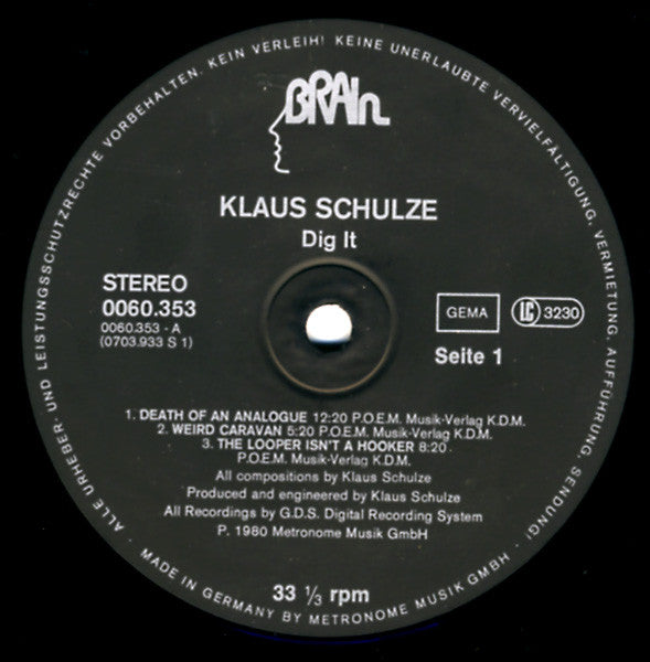 Klaus Schulze -Dig It