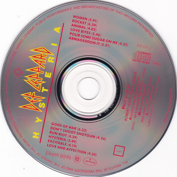 Def Leppard -Hysteria