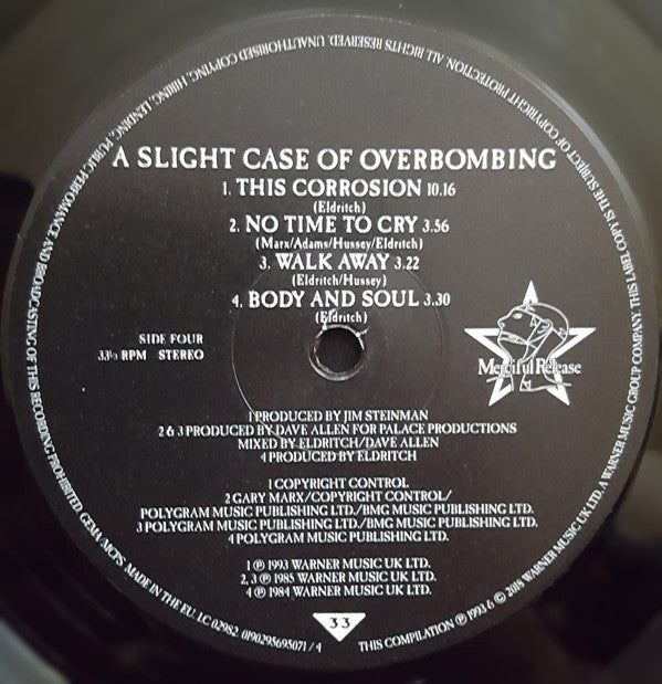 The Sisters Of Mercy -Greatest Hits Volume One - A Slight Case Of Overbombing