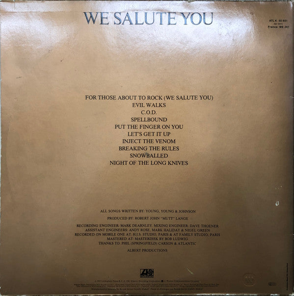 AC/DC -For Those About To Rock We Salute You
