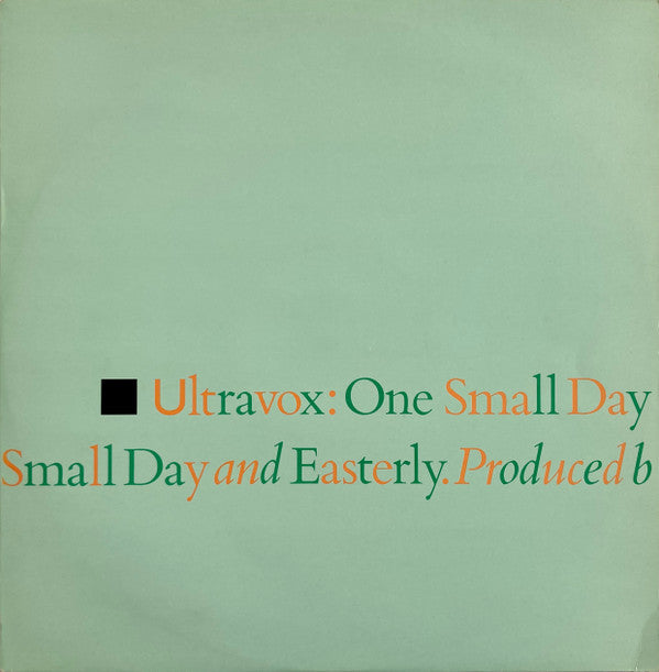 Ultravox -One Small Day (Special Re-Mix)