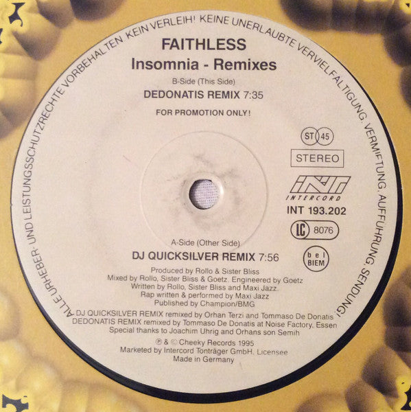 Faithless -Insomnia - Remixes