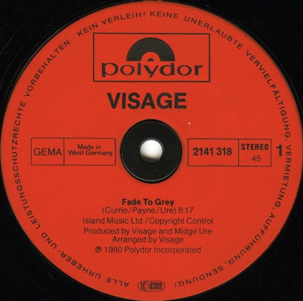 Visage -Fade To Grey