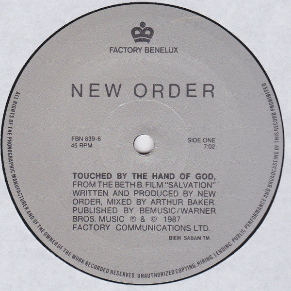 New Order -Touched By The Hand Of God