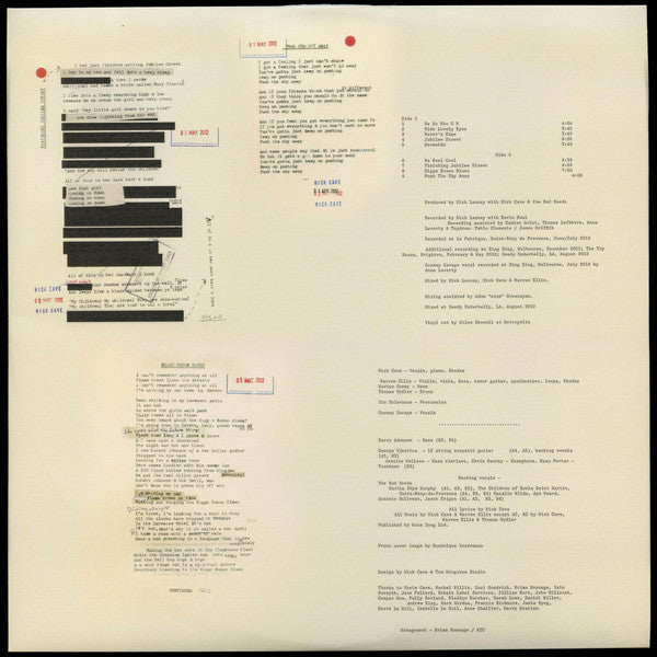 Nick Cave & The Bad Seeds -Push The Sky Away