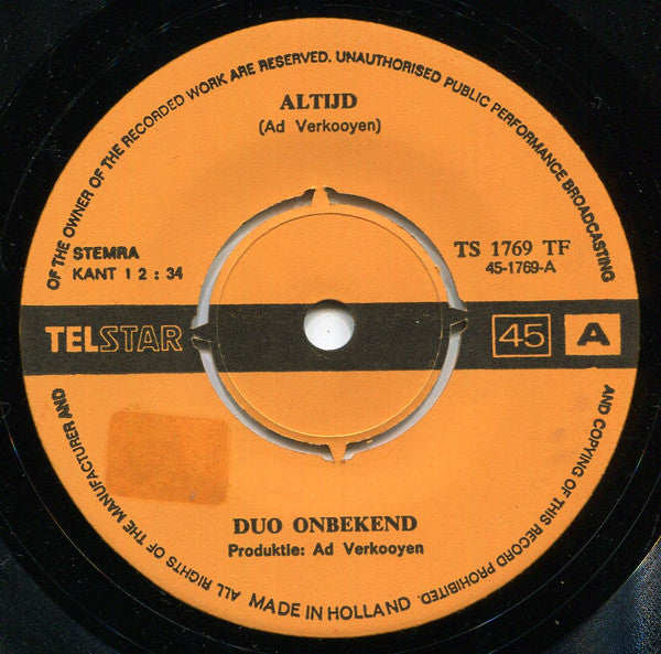 Duo Onbekend -Altijd, Altijd