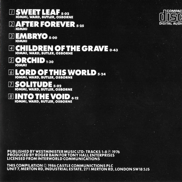 Black Sabbath - Master Of Reality