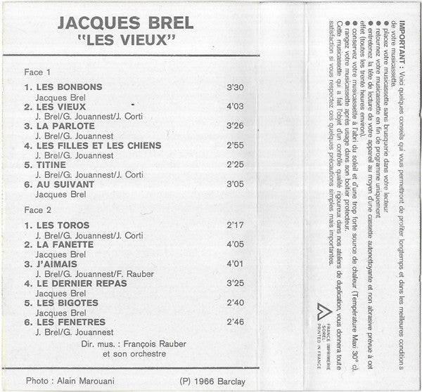 Jacques Brel - 6 - Les Vieux