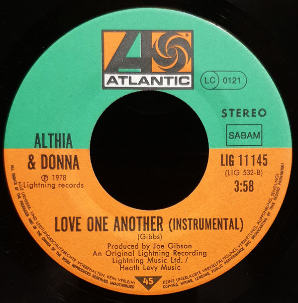 Althia & Donna* -Love One Another