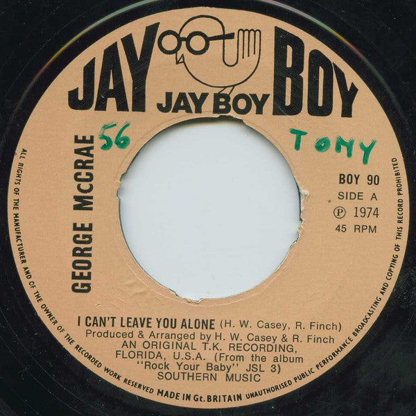 George McCrae -I Can't Leave You Alone