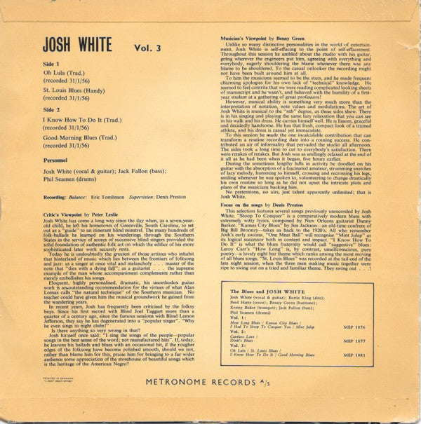 Josh White - The Blues And Josh White Vol. 3