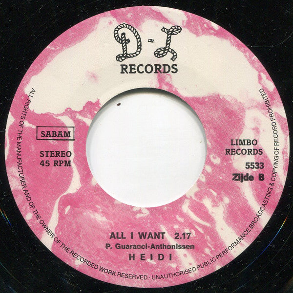 Heidi (27) -Klein Levenslied / All I Want