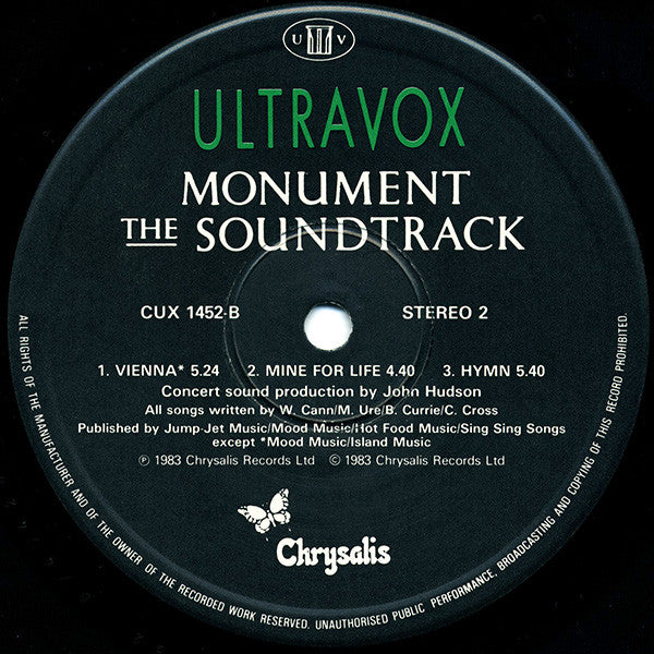 Ultravox -Monument The Soundtrack