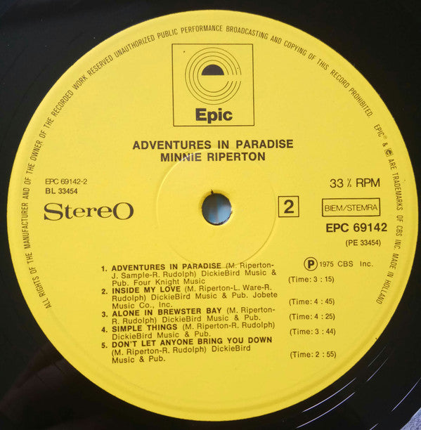 Minnie Riperton -Adventures In Paradise