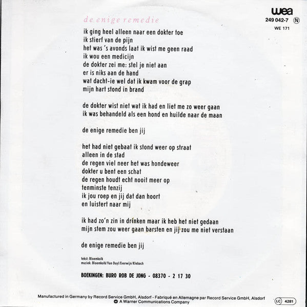 Noodweer -De Enige Remedie