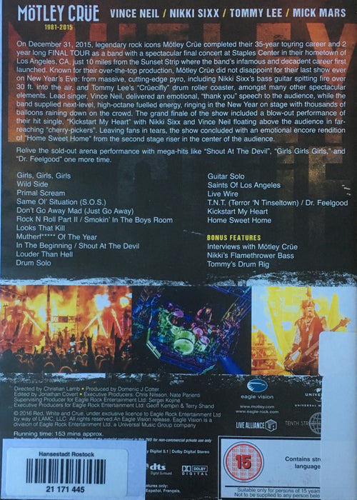 Mötley Crüe -The End - Live In Los Angeles