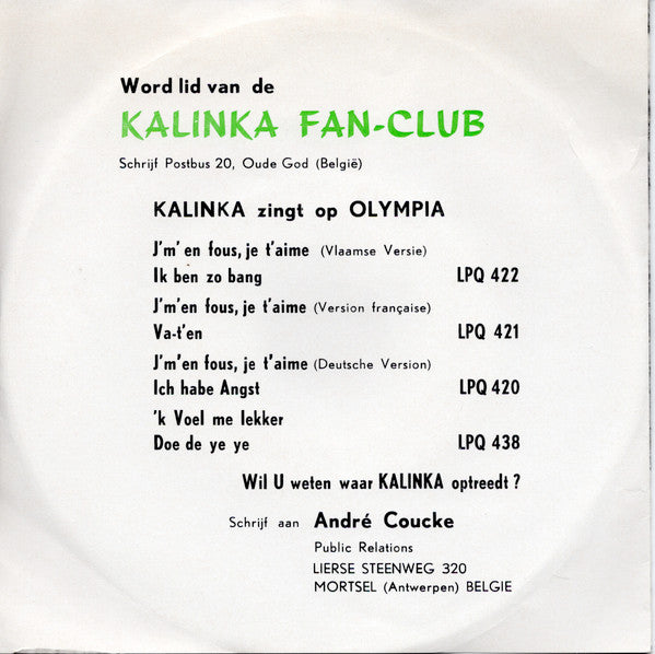 Kalinka -Weet Je Waarom