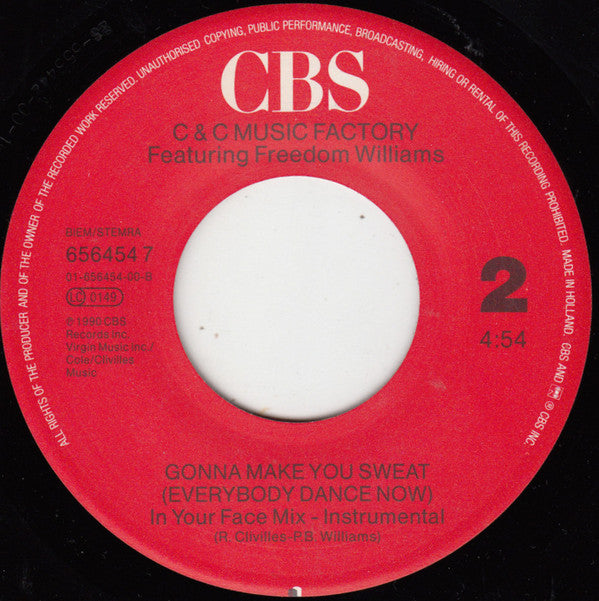 C & C Music Factory* Featuring Freedom Williams -Gonna Make You Sweat (Everybody Dance Now)