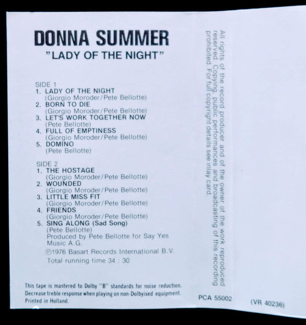 Donna Summer - Lady Of The Night
