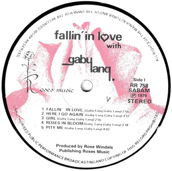 Gaby Lang -Fallin' In Love With