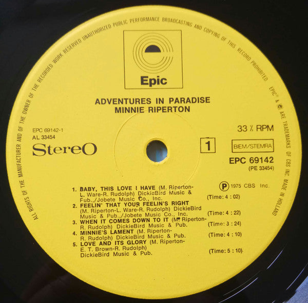 Minnie Riperton -Adventures In Paradise