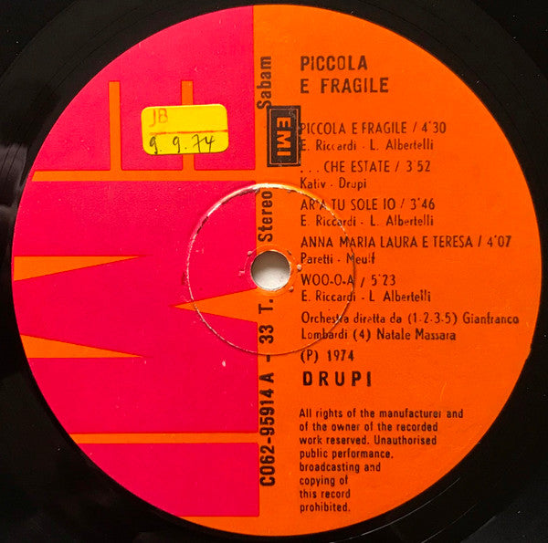 Drupi (2) -Piccola E Fragile