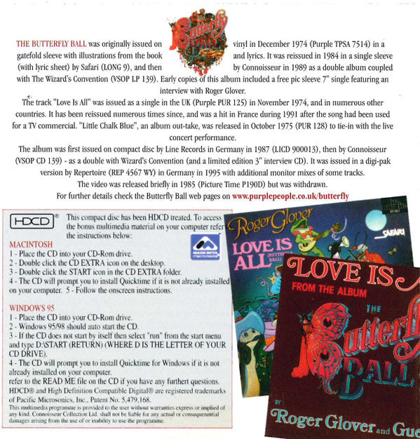 Roger Glover And Guests -The Butterfly Ball And The Grasshopper's Feast (25th Anniversary Collectors Edition)