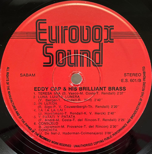 Rudy Witt All Stars, Eddy Cap & His Brilliant Brass -Eurovox Sound 1