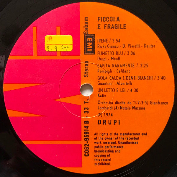 Drupi (2) -Piccola E Fragile