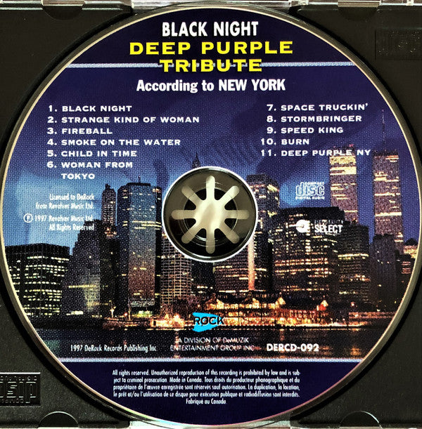Various -Black Night - Deep Purple Tribute According To New York