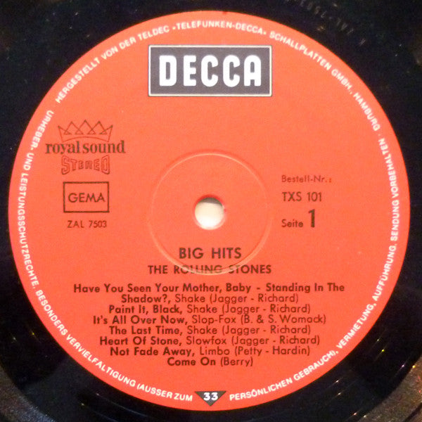 The Rolling Stones -Big Hits (High Tide And Green Grass)