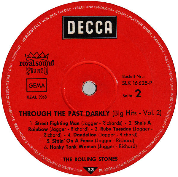 The Rolling Stones -Through The Past, Darkly (Big Hits Vol. 2)