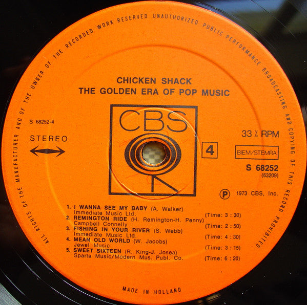 Chicken Shack -The Golden Era Of Pop Music