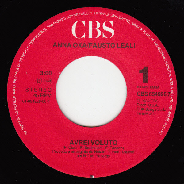 Anna Oxa / Fausto Leali - Avrei Voluto