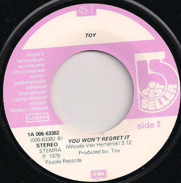 Toy (4) -Coconut / You Won't Regret It Now
