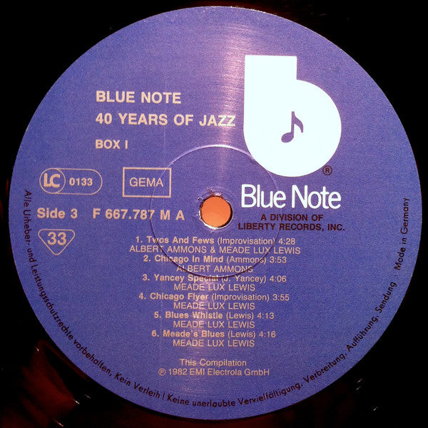 Various - 40 Years Of Jazz - The Best Of Blue Note - Box 1
