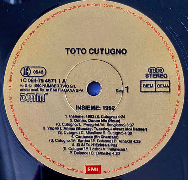 Toto Cutugno - Insieme: 1992