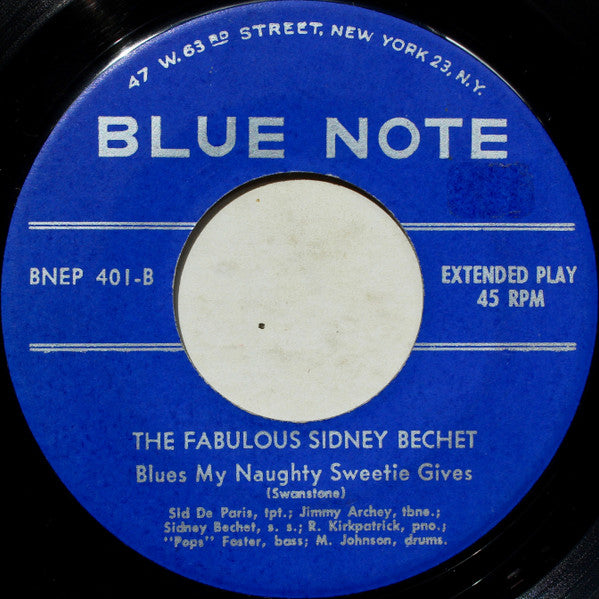 Sidney Bechet With "Wild Bill" Davison* And Sidney De Paris - The Fabulous Sidney Bechet