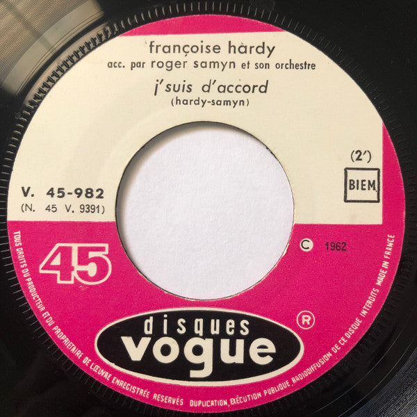 Françoise Hardy - J'suis D'accord