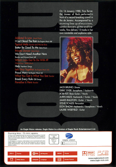 Tina Turner -Live In Amsterdam / Celebrate / Live In Rio