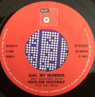 Harlem Highway -Angel Face / Dial My Number