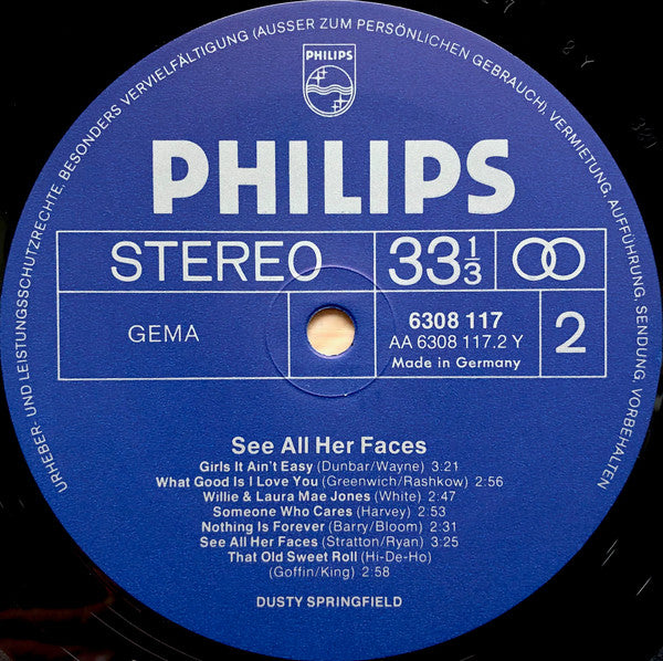Dusty Springfield -See All Her Faces