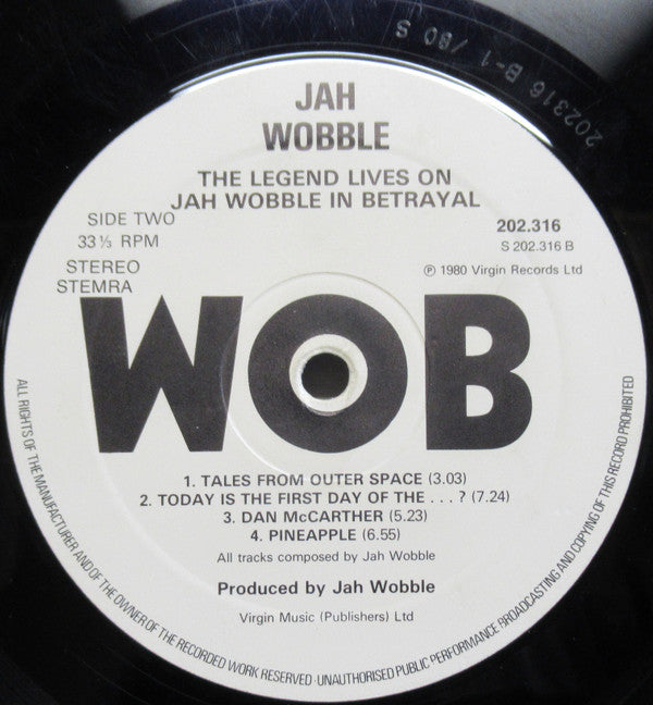 Jah Wobble -The Legend Lives On... Jah Wobble In Betrayal