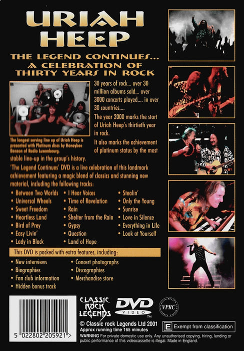 Uriah Heep - The Legend Continues... A Celebration Of Thirty Years In Rock
