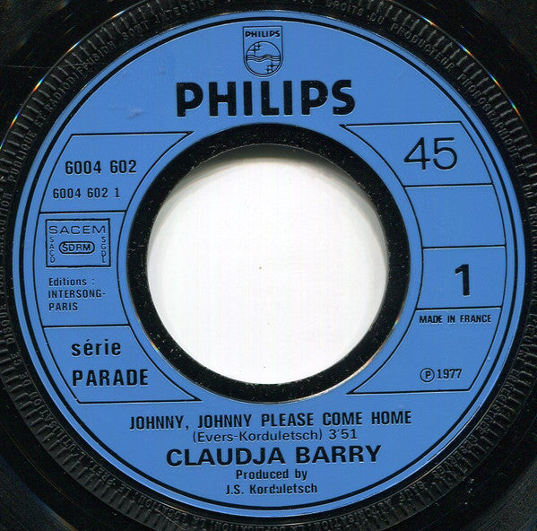 Claudja Barry -Johnny, Johnny Please Come Home