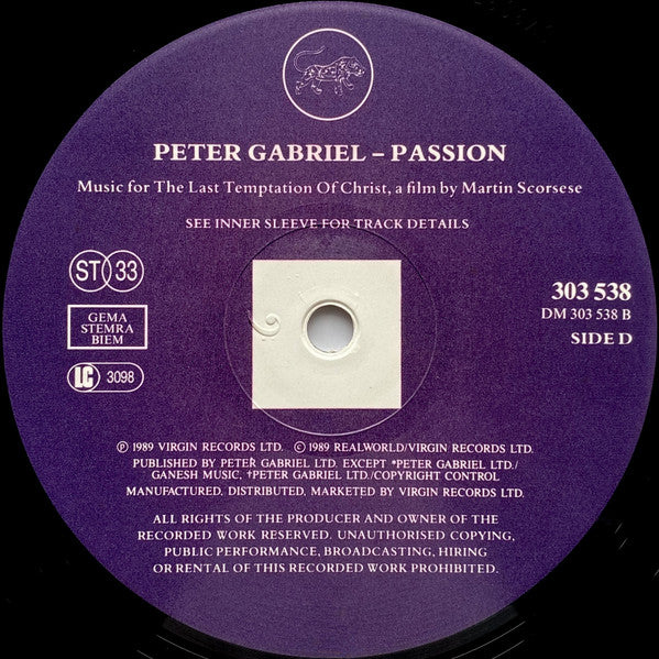 Peter Gabriel -Passion