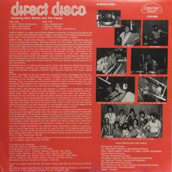 Gino Dentie And The Family -Direct Disco