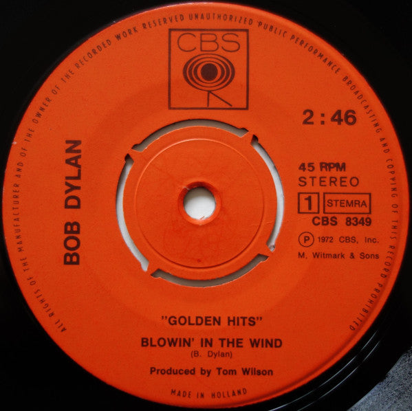 Bob Dylan -Blowin' In The Wind / Like A Rolling Stone
